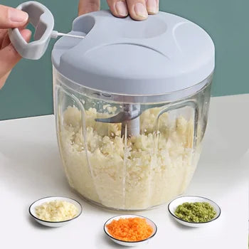 Manual Meat Mincer Garlic Chopper Hand Pull Press Crusher