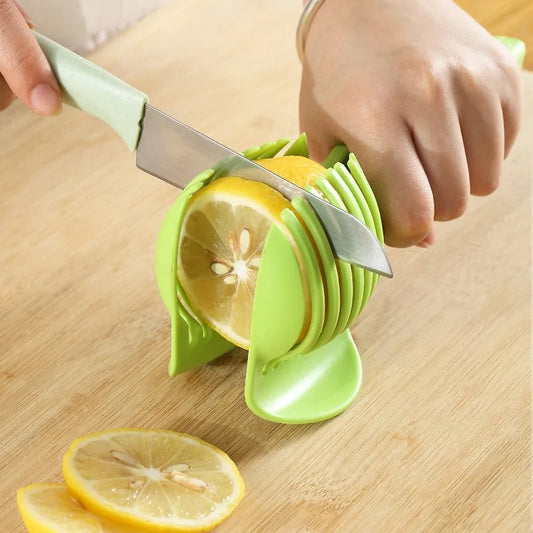 Two colors Kitchen Handheld Orange Lemon Slicer Tomato cutting clip