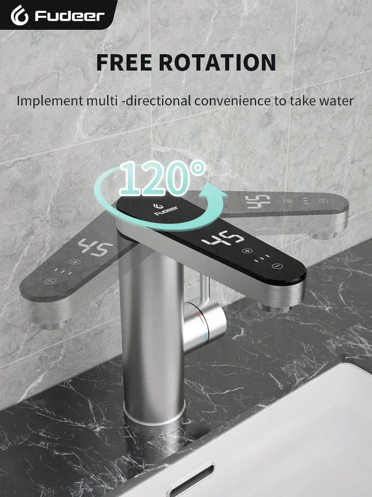 Electric Kitchen Water Heater Tap Instant Hot Stainless