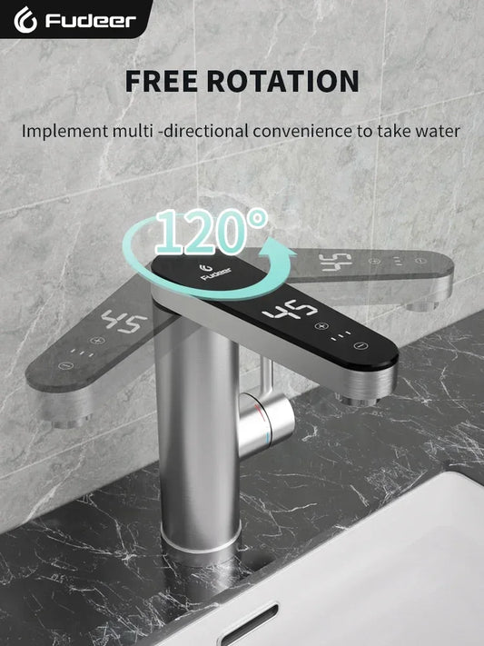 Electric Kitchen Water Heater Tap Instant Hot Stainless